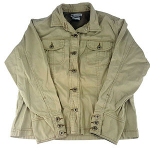 Columbia Tan Outdoor Hiking Shirt Womens L (A31)